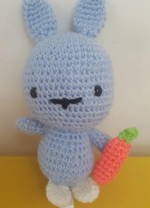 Knitted Blue Plush Teddy Bunny Rabbit Easter, brand: Rabbit, condition: Very good, size: S, £10.00, £11.10 includes Buyer Protection