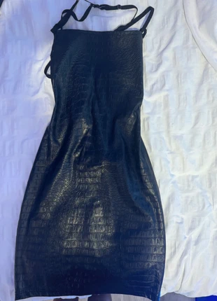 Black leather strapped night out mini dress, brand: TikTok Shop, condition: Very good, size: S / UK 8-10, £6.50, £7.53 includes Buyer Protection