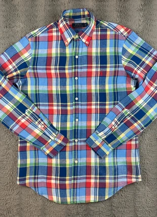 Magnifique Chemise en lin Homme Ralph Lauren S carreaux bleu marine rouge cavalier rouge, marca: Ralph Lauren, estado: Muito bom, tamanho: S, €29.00, €31.15 inclui Proteção do Comprador Pro