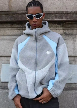 Veste Sherpa oversize homme – Polaire à capuche M, jamais portée, marca: y2k, estado: Muito bom, tamanho: M, €49.00, €52.15 inclui Proteção do Comprador