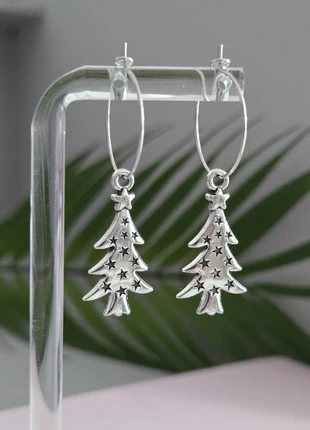 Cuter star tree silver hoop Christmas earrings, brand: cv earrings, condition: New with tags, £2.20, £3.01 includes Buyer Protection Pro