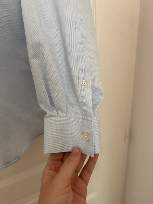 Chemise bleu clair Slim fit Celio taille M - photo numéro 6