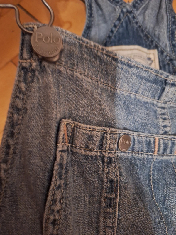 Jeansowa spodnica na szelkach Ralph Lauren 3