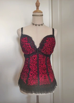 Y2K Red corset - gotich style , brand: Vintage, condizioni: Ottime, €15.00, €16.45 include la Protezione acquisti