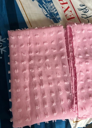 OHS Pink Pom Pom tufted voile curtains, brand: OHS, condition: Very good, size: 150 cm - 199 cm, £8.00, £9.10 includes Buyer Protection