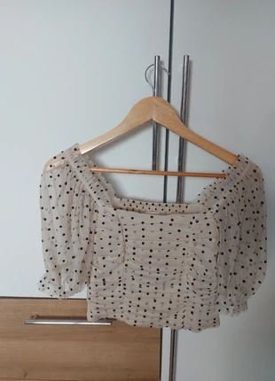 Haut tulle à pois manches mi longues, brand: H&M, condition: Very good, size: M / 38 / 10, €2.00, €2.80 includes Buyer Protection