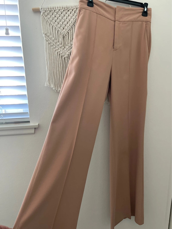 Alice + Olivia Dylan High Waist Trousers Blush Pink 2