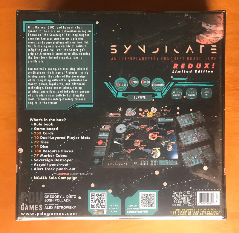 Syndicate Redux Limited Edition - Gioco da tavolo - Board game - Kickstarter KS - Nuovo New Sealed 2