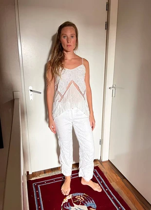 linen pans, marca: Marcel, estado: Muito bom, tamanho: S / 36 / 8, €6.00, €7.00 inclui Proteção do Comprador