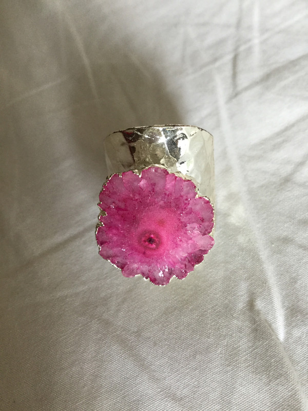 Bague pierre rose discount fushia