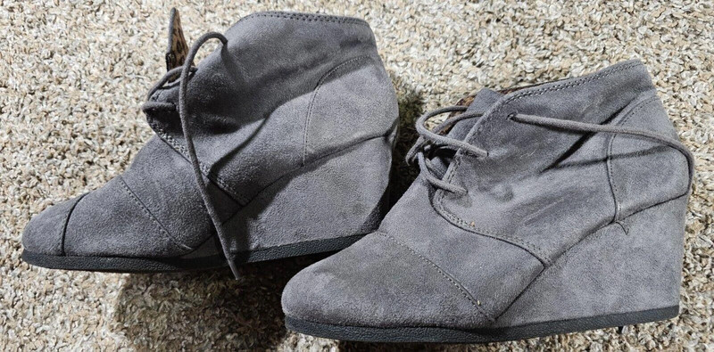 City Classified Womens Hidden Wedge Suede Shoes Gray Leopard Vinted