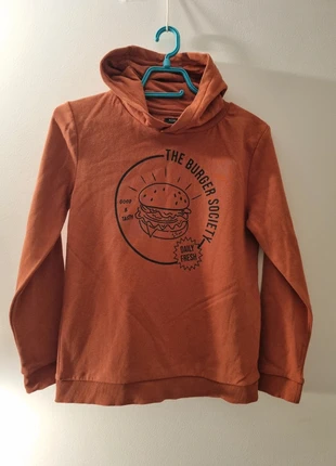 Sweat à capuche kiabi – couleur orange, marque: Kiabi, état: Bon état, taille: 12 ans / 152 cm, 3,00 €, 3,85 € Protection acheteurs incluse