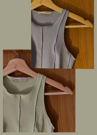 Pull&Bear pack green and purple basic crop-tops XS, marca: Pull & Bear, estado: Muito bom, tamanho: XS / 34 / 6, €6.00, €7.00 inclui Proteção do Comprador