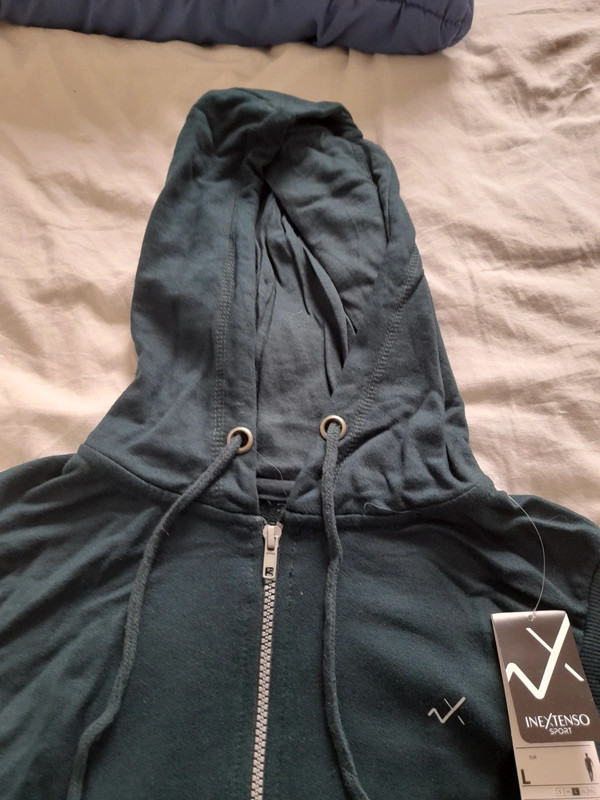Sweat à capuche sans manche vert foncé Taille L - photo numéro 2