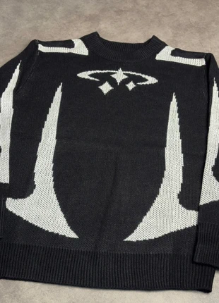 Pull noir et blanc streetwear Y2K - Taille L, marca: Aesthetic, estado: Muy bueno, tamaño: L, 19,90 €, 21,60 € Protección al comprador incluida