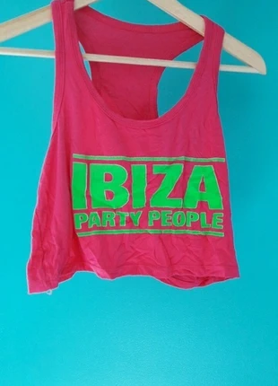 Crop top rose et vert, condition: Good, size: One size, €1.00, €1.75 includes Buyer Protection