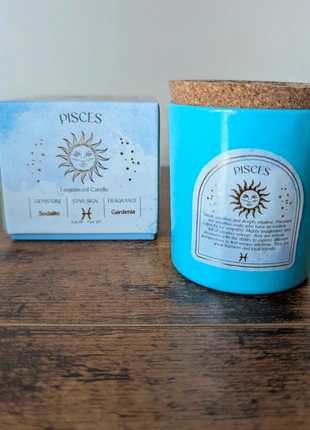 Pisces gardenia gemstone zodiac candle, condition: New, £8.00, £9.10 includes Buyer Protection Pro