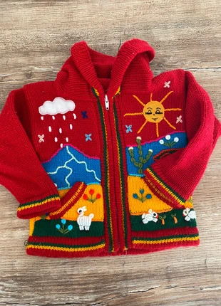 Gilet en laine Péruvien, merk: Fait Main, staat: Heel goed, maat: 12-18 maanden / 80 cm, € 5,00, € 5,95 inclusief Kopersbescherming