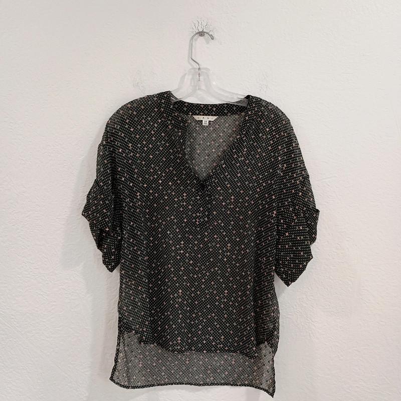 CAbi 239 Sheer Swiss Dot Blouse 1