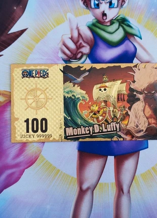 Billet gold One Piece Mugiwara Monkey Luffy Gear 5 card carte Collector Nika Fifth ticket goodies, marke: OnePiece, zustand: Sehr gut, 3,00 €, 3,85 € beinhaltet Vinted-Käuferschutz Pro