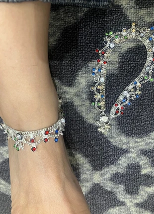 Colourful silver anklet, brand: Silver, condition: Good, £45.00, £47.95 includes Buyer Protection