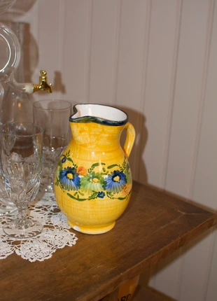 Pichet vintage en céramique italienne multicolore, merk: Vintage, staat: Goed, € 10,00, € 11,20 inclusief Kopersbescherming Pro