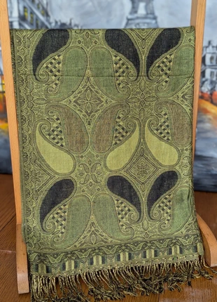 Pashmina léger coton viscose motifs cachemire 70*190cm vert kaki, brand: Pashmina coton viscose Neuf, condition: Very good, €14.00, €15.40 includes Buyer Protection Pro