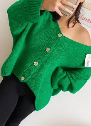 💚 Gilet Oversize Vert, marque: Made In Italy, état: Neuf avec étiquette, taille: Taille unique, 17,90 €, 19,50 € Protection acheteurs (Pro) incluse