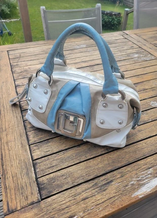 Sac à main guess femme vintage y2k bleu et beige, brand: GUESS, condition: Very good, €55.00, €58.45 includes Buyer Protection