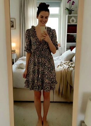 Oasis Pink & Green Animal Print Ruffle Wrap Dress Size S – NWT, brand: Oasis, condition: New with tags, size: S / UK 8-10, £9.00, £10.15 includes Buyer Protection