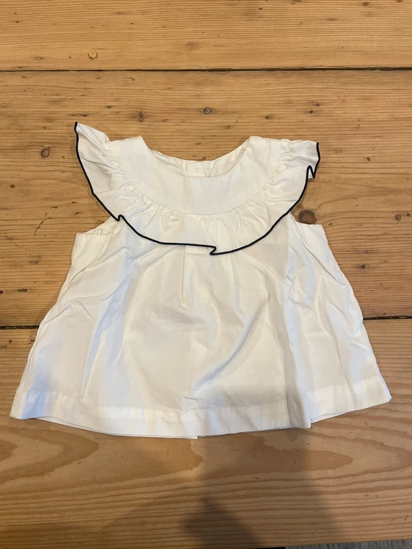 Blouse blanche jacadi 12 mois