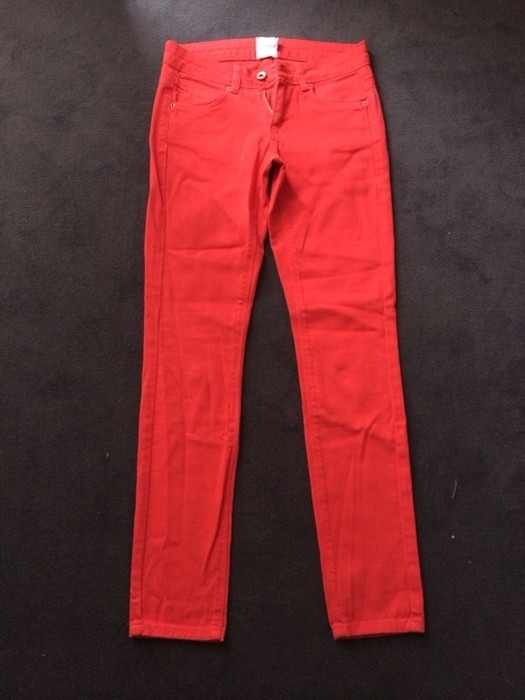 Pantalon skinny rouge 1
