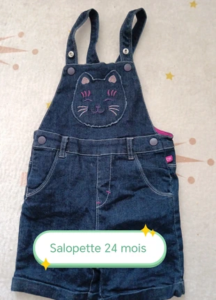 Salopette jean 24 mois, marque: La Compagnie des Petits, état: Bon état, taille: 18-24 mois / 86 cm, 4,00 €, 4,90 € Protection acheteurs incluse