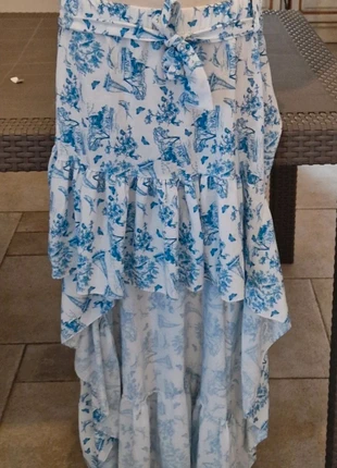 Jupe longue toile de Jouy bleu – Asymétrique, fluide & élégante – Neuve, marca: Boutique indépendante, estado: Novo sem etiquetas, tamanho: Tamanho único, €12.00, €13.30 inclui Proteção do Comprador