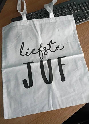 Linnen tas liefste juf, marca: merkloos, estado: Novo sem etiquetas, €7.95, €9.05 inclui Proteção do Comprador Pro
