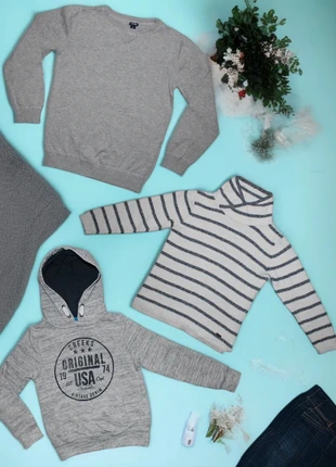 Lot de 3 pulls taille 8 ans - prêt à affronter l'hiver., marque: Kiabi, état: Très bon état, taille: 8 ans / 128 cm, 8,00 €, 9,10 € Protection acheteurs incluse