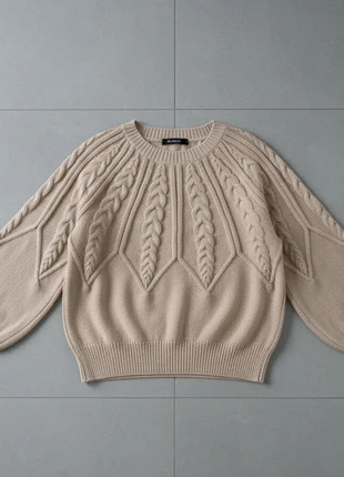 Pull torsadé en maille beige – taille S – style chic minimaliste automne hiver, marke: Étoile & Lierre, zustand: Sehr gut, größe: S / 36 / 8, 45,00 €, 47,95 € inklusive Vinted-Käuferschutz