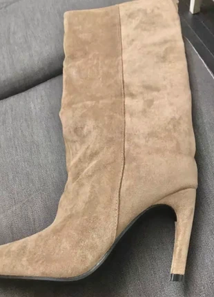 Camel suede pointed slouch ankle boots, brand: Vintage Dressing, condition: Very good, size: 38, €72.00, €76.30 includes Buyer Protection