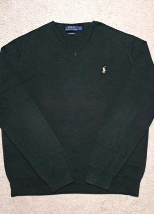 Sweat Col V Ralph Lauren Noir L Pima Cotton, brand: Ralph Lauren, condizioni: Ottime, taglia: L, €60.00, €63.70 include la Protezione acquisti Pro
