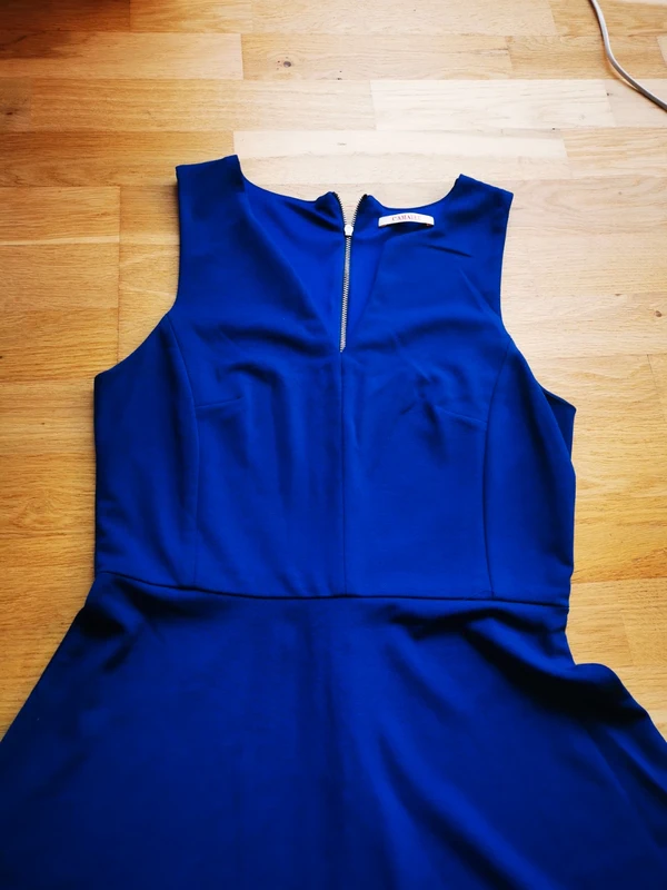 Robe bleu roi zippée - photo numéro 2