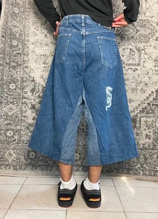 Jort baggy large brodé blanc dragon japonais handmade streetwear hip-hop y2k skater taille 36US, merk: JNCO, staat: Heel goed, maat: W36 | FR 46, € 40,00, € 42,70 inclusief Kopersbescherming Pro