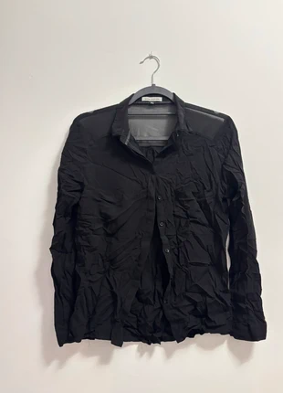 Camisa negra de mujer - Bershka, marca: Bershka, estado: Muy bueno, tamaño: M / 38 / 10, 2,50 €, 2,63 € Protección al comprador incluida