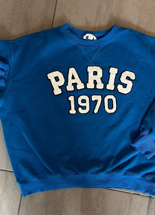 Sweat bleu «  Paris », marque: H&M, état: Très bon état, taille: M / 38 / 10, 5,00 €, 5,95 € Protection acheteurs incluse