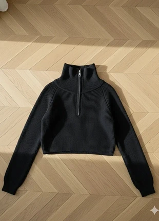 ull Court Noir Col Montant Zippé - Maille Côtelée - Taille S, marke: Sol y Sal, zustand: Sehr gut, größe: S / 36 / 8, 49,90 €, 53,10 € inklusive Vinted-Käuferschutz