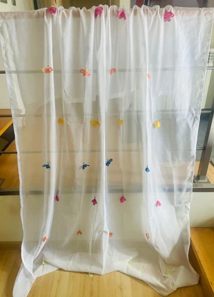 2 cortinas de gasa con mariposas, marca: Local, estado: Muy bueno, tamaño: 200-249 cm, 9,00 €, 10,15 € Protección al comprador incluida