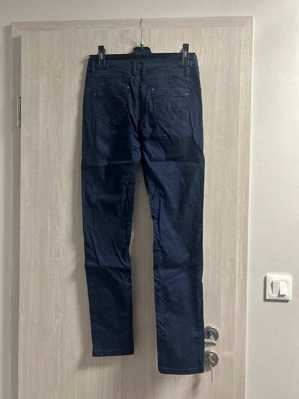 Pantalon coupe skinny taille 38 couleur marine - photo numéro 7