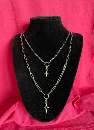 Layered y2k alternative necklace/ketting stainless steel chain handmade!!, merk: Alternative, staat: Nieuw met prijskaartje, € 25,00, € 26,95 inclusief Kopersbescherming