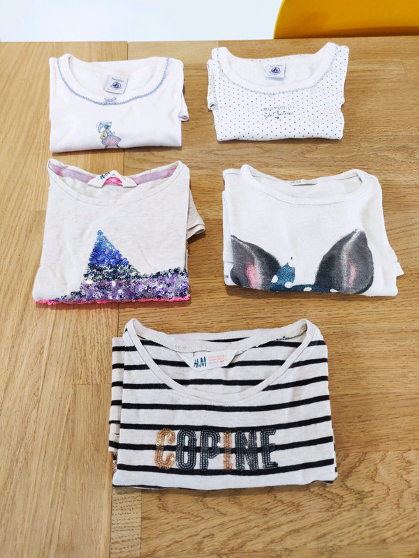 Lot N 14 15 v tements fille taille 4 6 ans. H M Petit Bateau