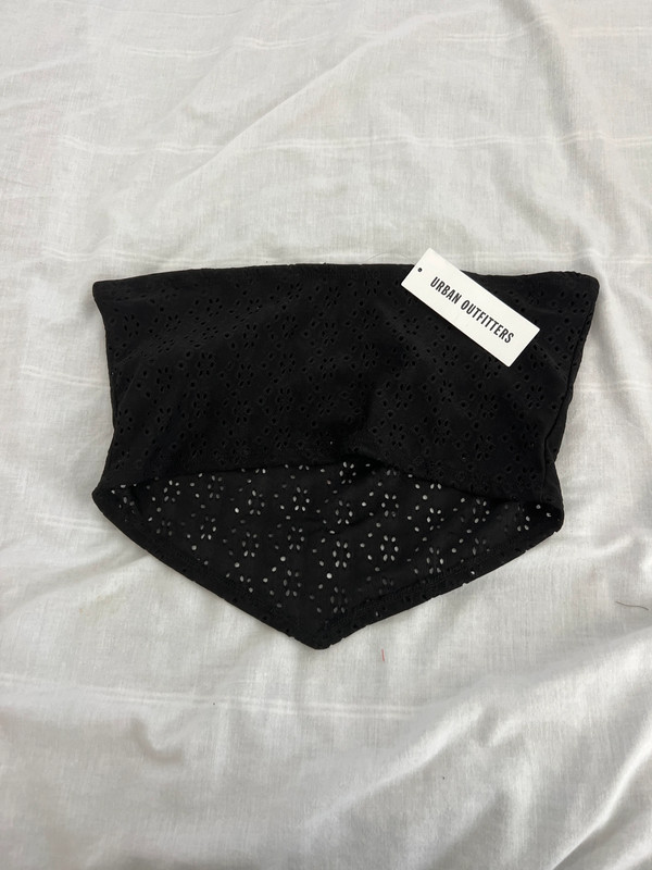 urban outfitters black  eyelet tube top 4