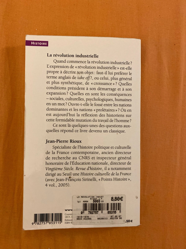 Jean Pierre Rioux la révolution industrielle 2